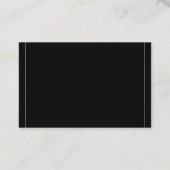 Moderner, eleganter, einfacher Template Gold Text Visitenkarte (Rückseite)