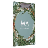 Moderner eleganter eukalyptus-botanischer Kranz Klemmbrett (Rechts)