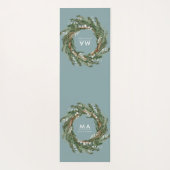 Moderner eleganter eukalyptus-botanischer Kranz Yogamatte (Rückseite)