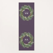 Moderner eleganter eukalyptus-botanischer Kranz Yogamatte (Vorderseite)