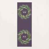 Moderner eleganter eukalyptus-botanischer Kranz Yogamatte (Rückseite)