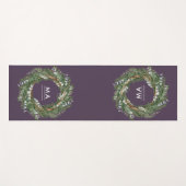 Moderner eleganter eukalyptus-botanischer Kranz Yogamatte (Vorderseite (Horizontal))