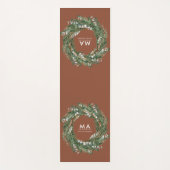 Moderner eleganter eukalyptus-botanischer Kranz Yogamatte (Vorderseite)