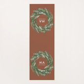 Moderner eleganter eukalyptus-botanischer Kranz Yogamatte (Rückseite)