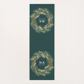 Moderner eleganter eukalyptus-botanischer Kranz Yogamatte (Rückseite)