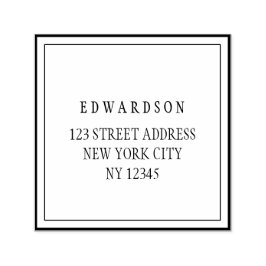 Moderner, eleganter Familienname Permastempel