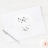 Moderner, eleganter Familienname Runder Aufkleber (Umschlag)