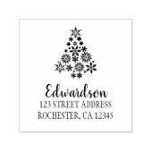 Moderner, eleganter Familienname Weihnachten Permastempel (Design)