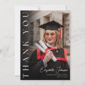 Moderner Eleganter Foto Abschluss Dankeskarte (Vorderseite)