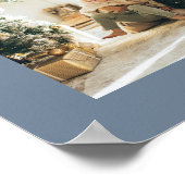 Moderner, eleganter Foto Collage Dusty Blue Keepak Poster (Ecke)