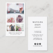 Moderner, eleganter Foto-Collage-Fotograf Visitenkarte (Vorne/Hinten)