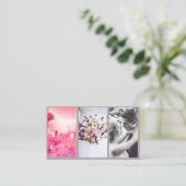 Moderner, eleganter Foto-Collage-Fotograf Visitenkarte (Stehend Vorderseite)