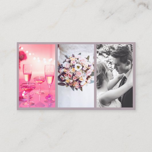 Moderner, eleganter Foto-Collage-Fotograf Visitenkarte (Vorderseite)