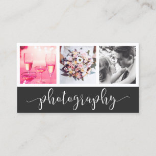 Moderner, eleganter Foto-Collage-Fotograf Visitenkarte