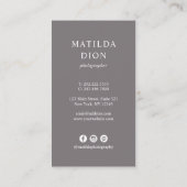 Moderner, eleganter Foto-Collage-Fotograf Visitenkarte (Rückseite)