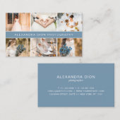 Moderner, eleganter Foto-Collage Hochzeitsfotograf Visitenkarte (Vorne/Hinten)