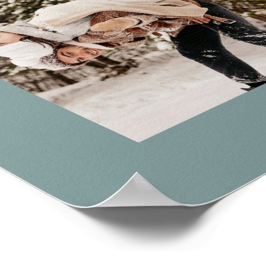 Moderner eleganter Foto Collage Sage Green Keepake Poster (Ecke)