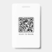 Moderner Eleganter Foto-Friseur-QR-Code Ausweis (Rückseite)