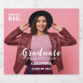 Moderner Eleganter Foto Script Abschluss Schaumweinetikett (Einzelnes Label)