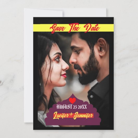 Moderner Eleganter Foto Text personalisieren Unkra Einladung (Vorderseite)