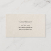 Moderner, eleganter Friseur für Papiertexturschere Visitenkarte (Rückseite)