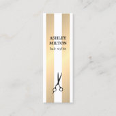 Moderner Eleganter Friseur Mini Visitenkarte (Vorderseite)