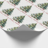 Moderner Eleganter froher Weihnachtsbaum Geschenkpapier (Ecke)