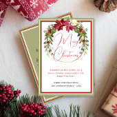 Moderner Eleganter froher Weihnachtsreath Feiertagskarte