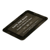 Moderner Eleganter Galaxy Chic Einfach Save the Da Magnet (Linke Seite)