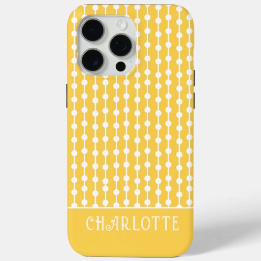 Moderner eleganter gelber geometrischer Personalis Case-Mate iPhone Hülle (Rückseite)