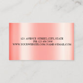 Moderner eleganter, geometrischer Chic Lotus Visitenkarte (Rückseite)