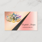 Moderner eleganter, geometrischer Chic Lotus Visitenkarte (Vorderseite)