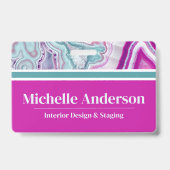 Moderner eleganter Geschäftsname Ausweis (Vorderseite)