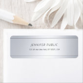 Moderner Eleganter Glamour Silver Cursive Text Sch (Insitu)