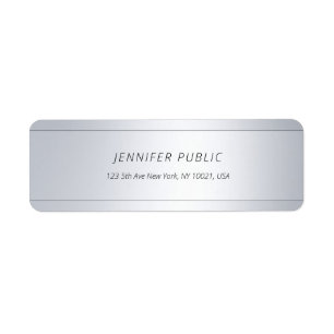 Moderner Eleganter Glamour Silver Cursive Text Sch