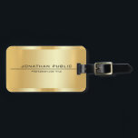 Moderner, eleganter Glamour Template Trend Gepäckanhänger<br><div class="desc">Gold Look Moderne elegante Glamour Template Trendy Gepäcktag.</div>