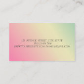 Moderner Eleganter Glitzer Bokeh Ombre Macarons Visitenkarte (Rückseite)