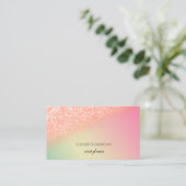 Moderner Eleganter Glitzer Bokeh Ombre Visitenkarte (Stehend Vorderseite)