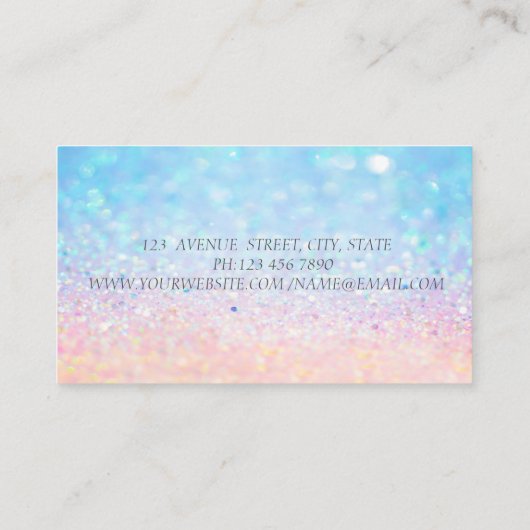 Moderner Eleganter Glitzer Bokeh Silver Headphone  Visitenkarte (Rückseite)