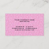 Moderner, eleganter Glitzer in Rosa und goldfarben Visitenkarte (Rückseite)