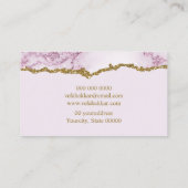 Moderner Eleganter Glitzer Marmor Visitenkarte (Rückseite)