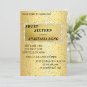 Moderner, eleganter Glitzer Save the Date (Stehend Vorderseite)