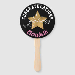 Moderner eleganter Glückwunsch Monogram Abschluss Fächer