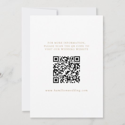 Moderner, eleganter Gold 3 Foto QR Code Save The Date (Rückseite)