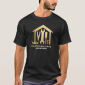 Moderner Eleganter Gold & Black Handyman T-Shirt (Vorderseite)