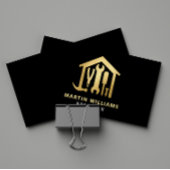 Moderner Eleganter Gold & Black Handyman Visitenkarte