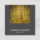 Moderner eleganter Gold Circuit Board Consultant Quadratische Visitenkarte (Vorderseite)