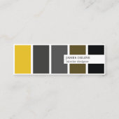 Moderner, eleganter Gold Gray Black Designer Inter Mini Visitenkarte (Vorderseite)
