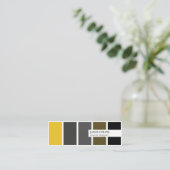 Moderner, eleganter Gold Gray Black Designer Inter Mini Visitenkarte (Stehend Vorderseite)
