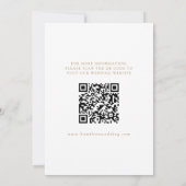 Moderner, eleganter Gold QR Code Save The Date (Rückseite)
